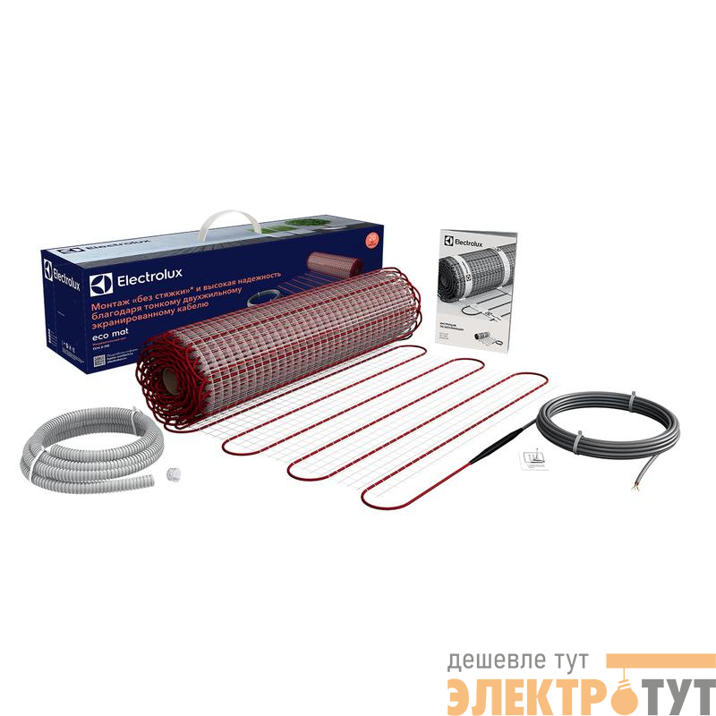 Комплект "Теплый пол" (мат) двужил. 150Вт/кв.м 150Вт 1.5кв.м 225Вт ECO Mat EEM 2-150-1.5 Electrolux НС-1105880 изображение