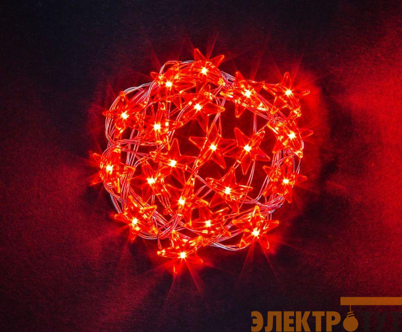 Гирлянда светодиодная "Красные звездочки" 14 051 NGF-DM003-20R-2AA Navigator 14051