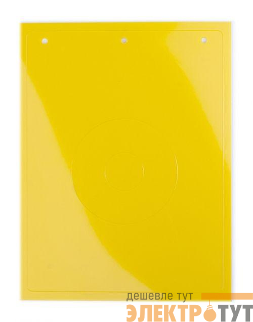 Табличка полужесткая для маркировки кнопок аварийного останова ПВХ желт. DKC TAEM062Y