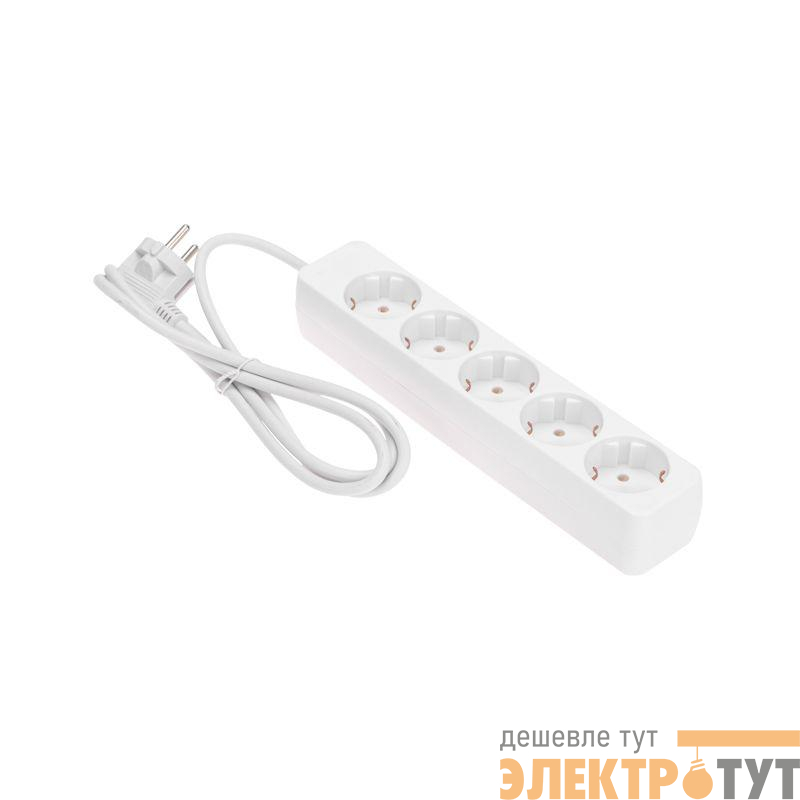 Удлинитель 5х1.5м с заземл. 3х0.75 бел. PROCONNECT 13-4211