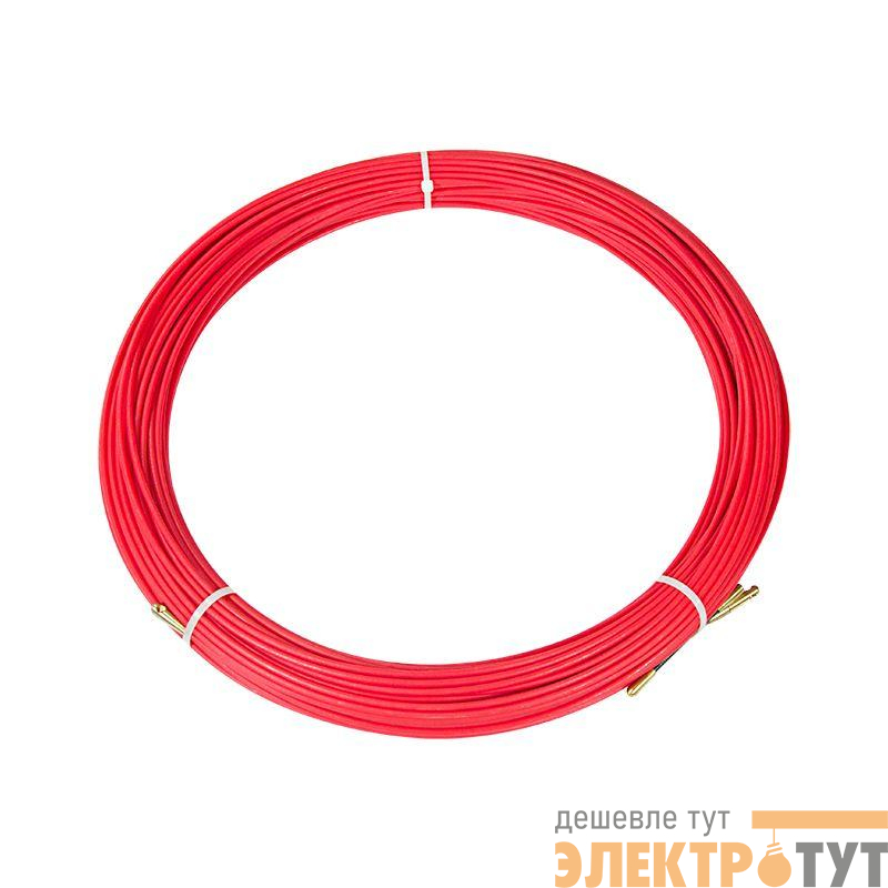Протяжка кабельная (мини УЗК в бухте) 50м стеклопруток d3.5мм красн. Rexant 47-1050