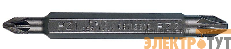 Бита двухсторонняя Industrial PH1/PH2 60мм Felo 06112610