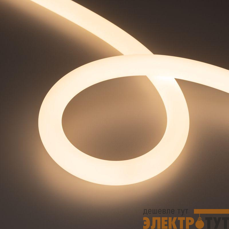 Лента светодиодная MOONLIGHT-TOP-A336-D25mm 48V Warm 3000К 360deg 12.5Вт/м IP65 2835 wire x1 прямой вывод кабеля герметичная (уп.20м) Arlight 037562