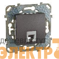 Механизм розетки телеф. СП Unica Top 1хRJ11-4вход графит SchE MGU5.492.12ZD