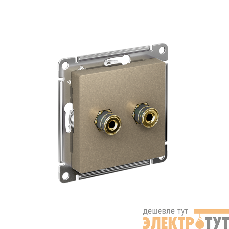 Розетка аудио 2-м AtlasDesign шампань SE ATN000587