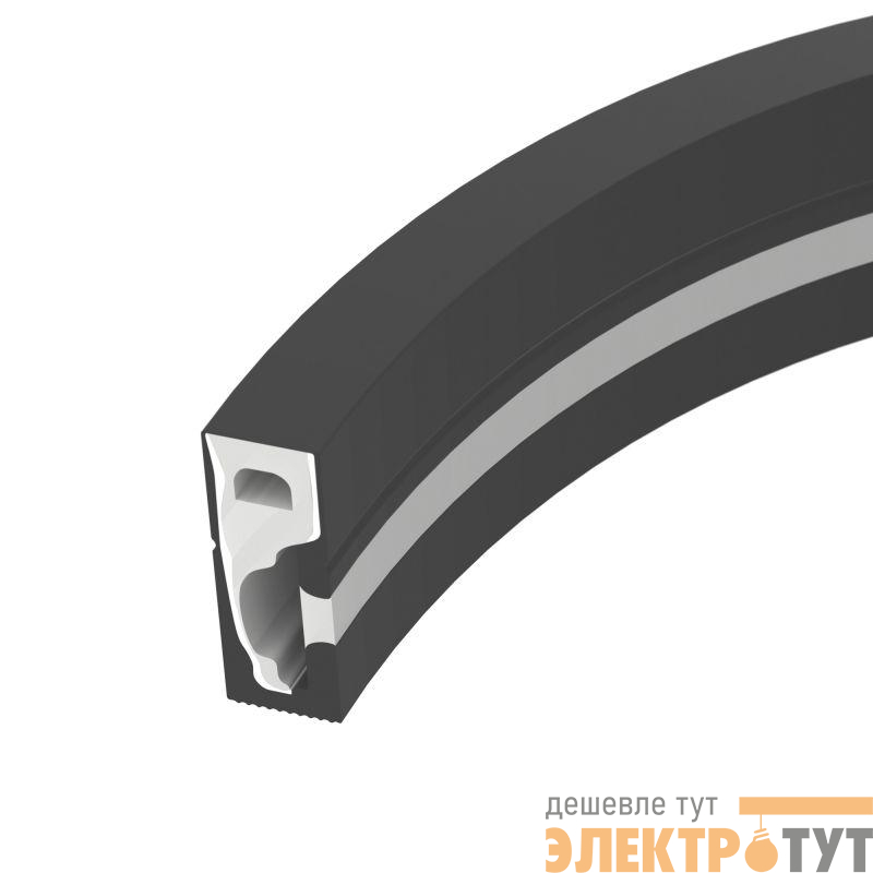 Профиль силиконовый WPH-FLEX-0616-SIDE-S9-5m FULL BLACK силикон (уп.5м) Arlight 045842