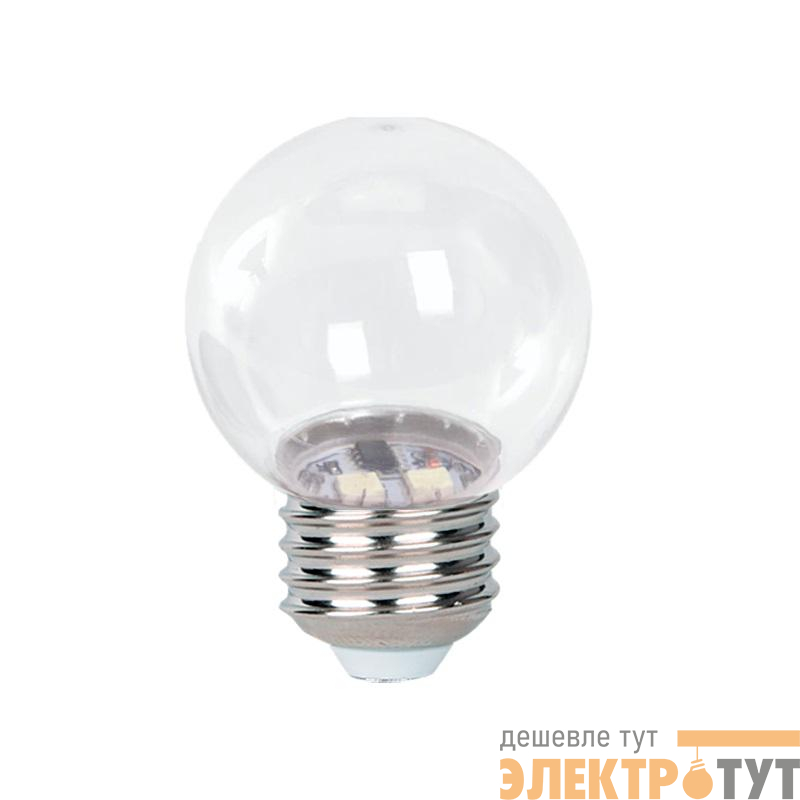 Лампа светодиодная PLED-ECO 3Вт G45 шар прозрачная 2700К тепл. бел. E27 для Белт-лайт JazzWay 5058279