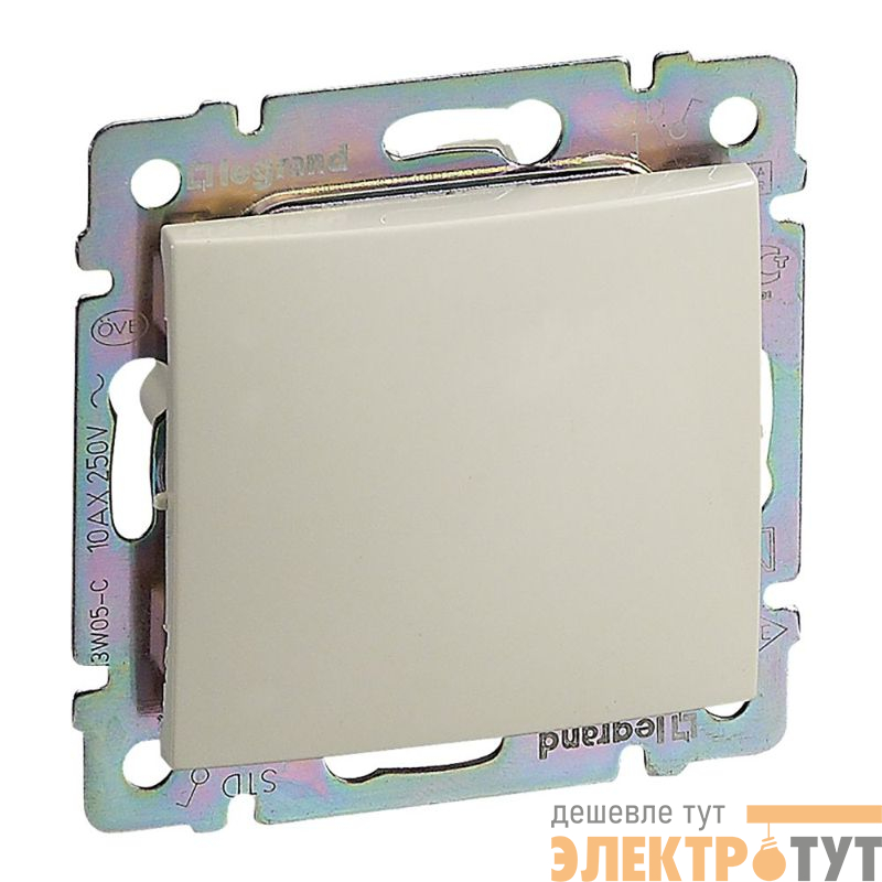 Выключатель 1-кл. СП Valena 10А IP44 250В механизм сл. кость Leg 774101