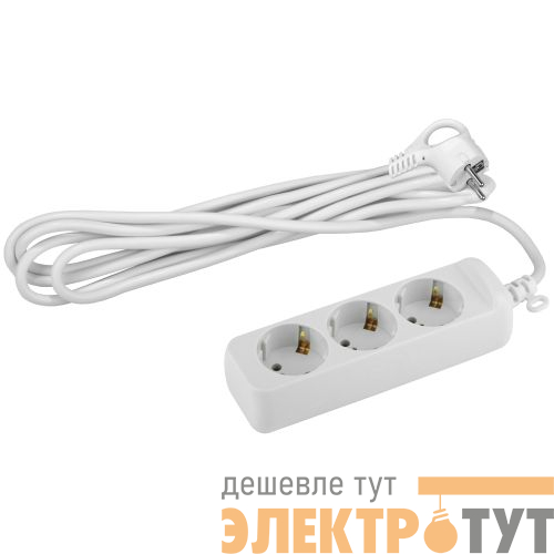 Удлинитель 3х7м с заземл. 10А IP20 UX-3e-7m ПВС 3х0.75 Эра Б0038577