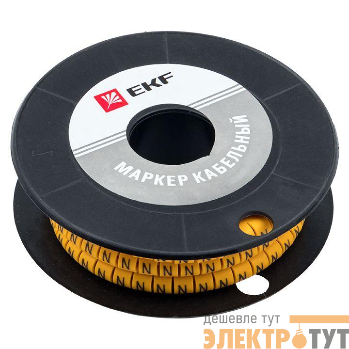Маркер каб. 1.5кв.мм "4" (к-1000ед) (ЕС-0) EKF plc-KM-1.5-4
