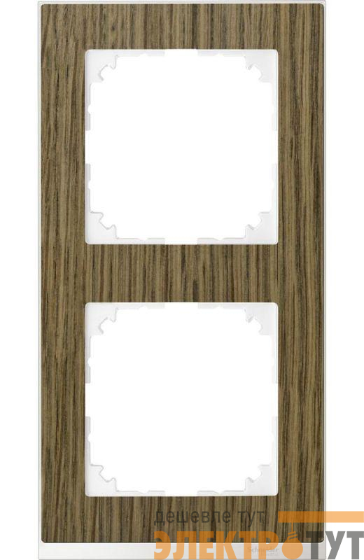 Рамка 2-м M-Pure Decor дуб/бриллиантовый бел. SchE MTN4020-3674