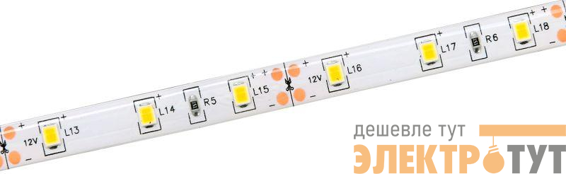 Лента светодиодная LED LSR-2835W60-4.8-IP20-12В (уп.20м) ИЭК LSR1-2-060-20-3-20