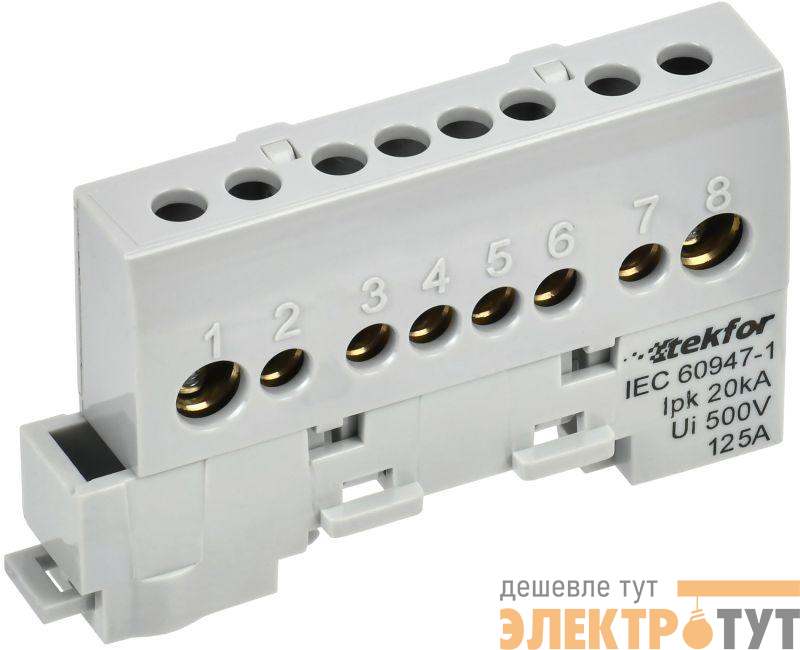 Шина L "фаза" изол. на универс. держ. 8х12-8-Ср TEKFOR IEK TF-NN20-08-KL-K03