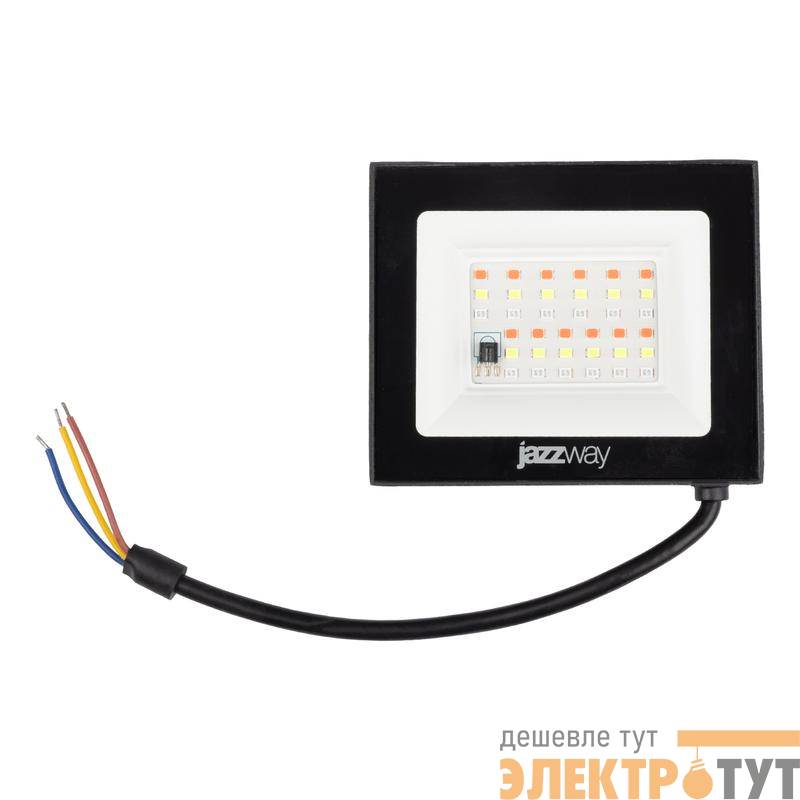 Прожектор светодиодный PFL RGB-RC 20Вт BL ДО/СДО IP65 (управление с пульта группой прожекторов R15м) JazzWay 5064157