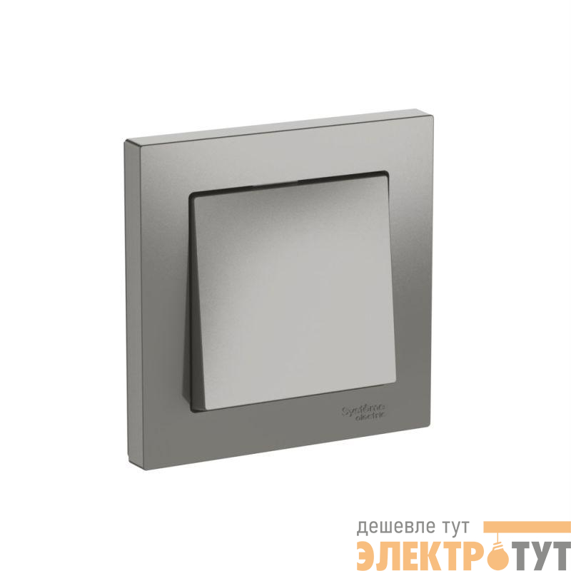 Выключатель 1-кл. AtlasDesign (сх. 1) 10AX быстрозажим. клем. в сборе сталь SE ATN000912S