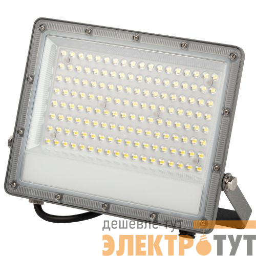 Прожектор светодиодный LPR-063-0-65K-100 100Вт IP65 6500К 10000лм Г 90град. сер. Проектный Эра Б0067743