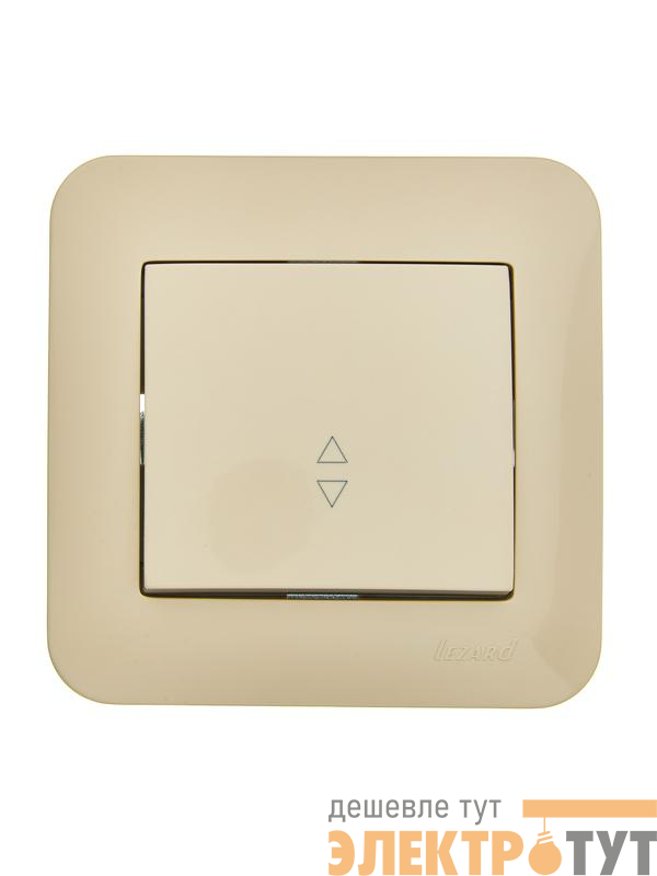 Переключатель проходной 1-кл. 1п СП ASTI 10А IP20 в сборе крем. LEZARD 7081-0303-105