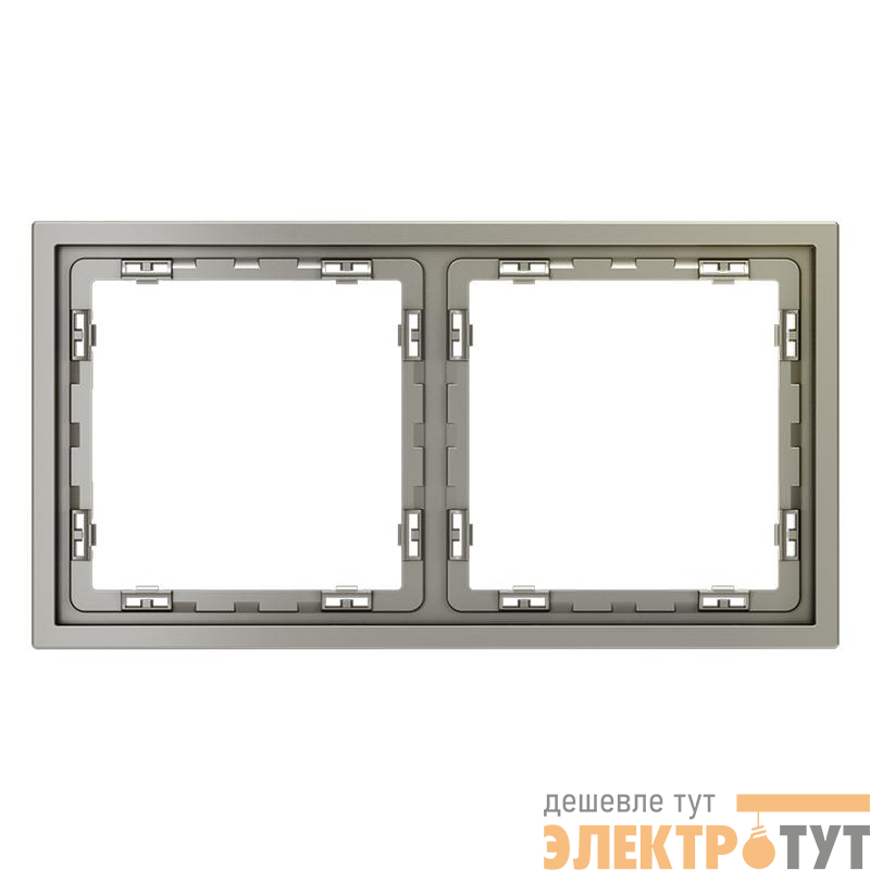 Рамка 2-м S70 пластик. шелк Voltum VLS100204