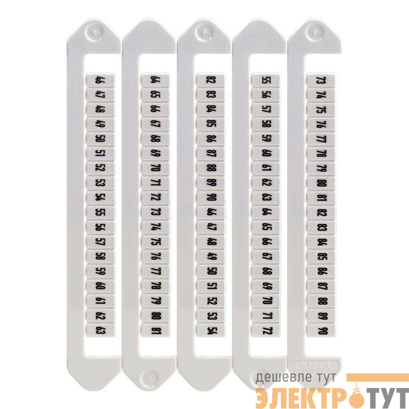 Маркировка для клемм ширина 5мм от 181 до 225 горизонтальная ориентация DKC NUTB-5-181-225H