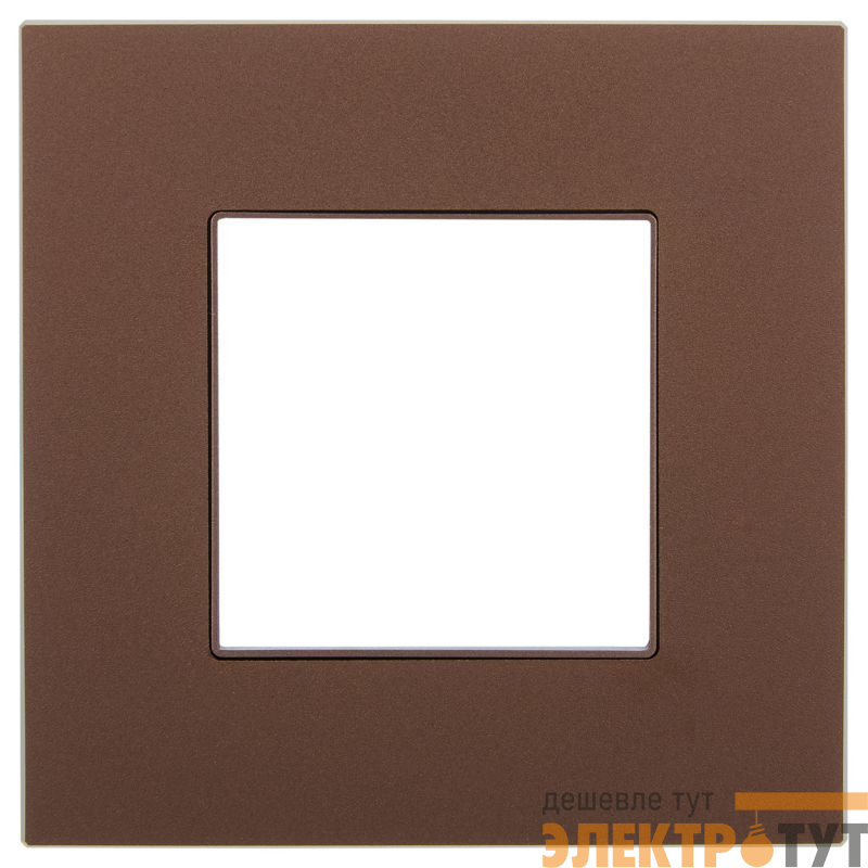 Рамка 1-м SKANDY SK-F31Br металл шоколад IEK SK-M12-M-K30