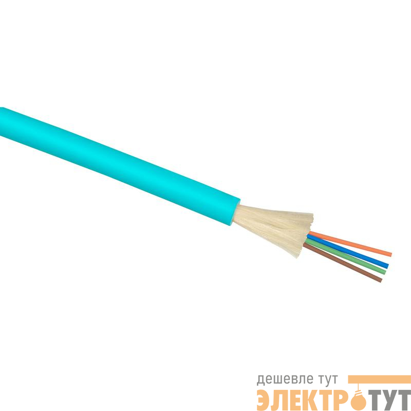 Кабель волоконно-оптический 50/125 (OM3) многомод. 8 волокон плотное буферное покрытие (tight buffer) для внутр. прокладки -25-+50град.C LSZH голуб. (F40080816Z) Cabeus 7716c