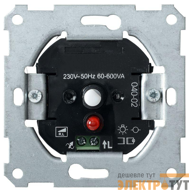 Механизм светорегулятора поворотного СП Bolero СС10-1-1-Б 600Вт с индикацией IEK EDB10-03