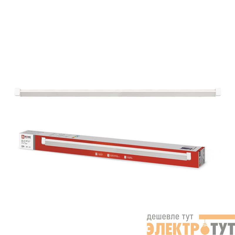 Светильник светодиодный трековый TOP-LINE LTR-01R-TL 50Вт 4000К IP40 5000лм 870мм 120град. линейный поворотн. бел. IN HOME 4690612045627