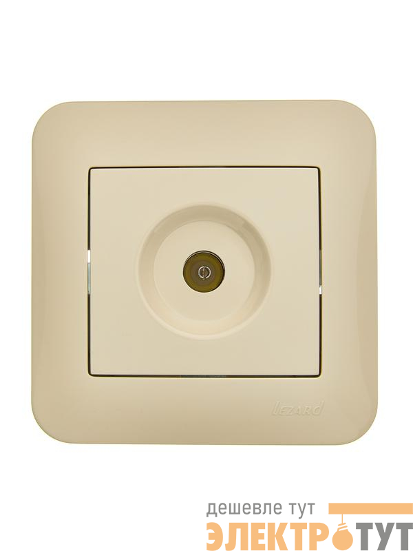 Розетка телевизионная оконечная TV СП ASTI IP20 в сборе крем. LEZARD 7081-0303-130