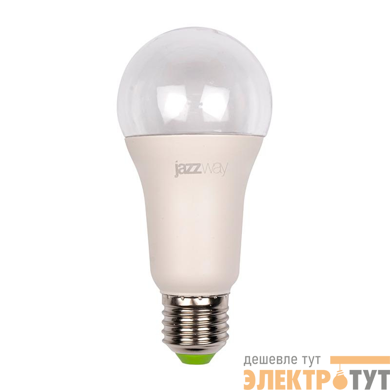 Лампа светодиодная PPG A60 Agro 15Вт А60 грушевидная E27 IP20 для растений красн./син. спектр clear матов. JazzWay 5049444