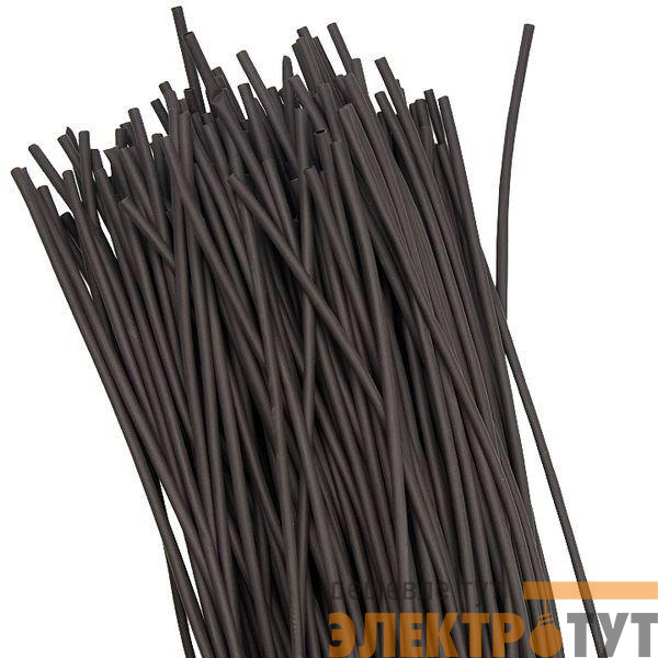 Трубка термоусадочная ТУТ нг 3/1.5 черн. 1м (уп.200м) PROxima EKF tut-3-b-1m