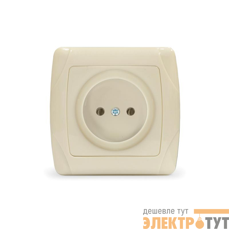 Розетка 1-м СП Маргарита 16А IP20 без заземл. сл.кость (ivory) UNIVersal М0022-I