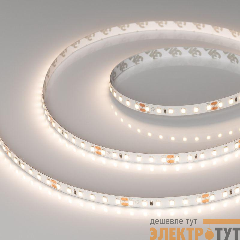 Лента светодиодная RT-A120-8mm 24V Warm 3500К CRI98 14.4Вт/м IP20 2835 открыт. (уп.5м) Arlight 028573(2)