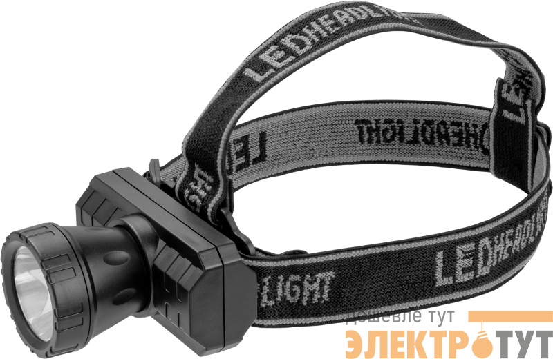 Фонарь светодиодный налобный 90 860 OPT-H04-ACCU 1COBХ3Вт 3реж 85лм 3.7В li-ion 0.6А IP44 ОНЛАЙТ 90860