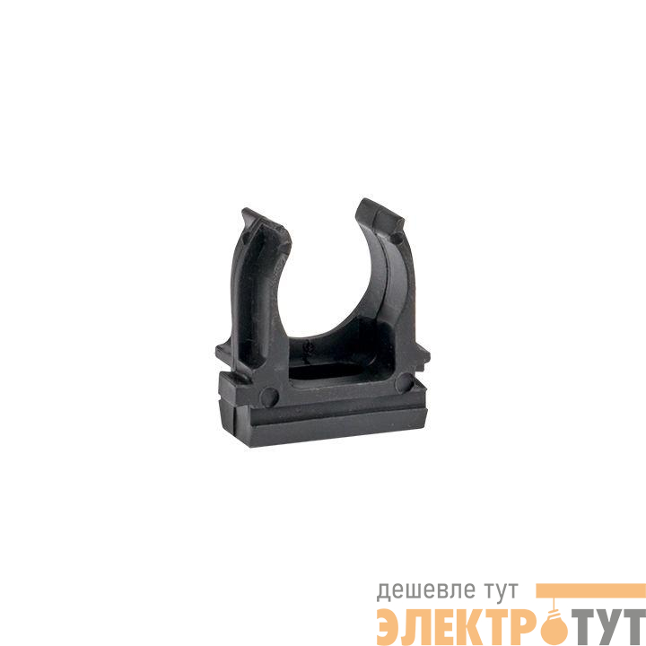 Держатель для труб (клипса) d16мм черн. (уп.10шт) Plast EKF derj-z-16b
