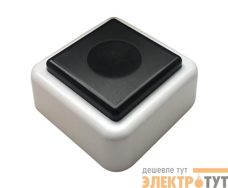 Кнопка звонка (выключатель для бытовых электрич. звонков) МОНОМАХ ВЗ1-01 черн.
