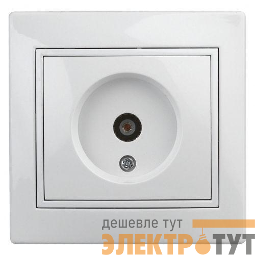 Розетка телевизионная одиночная TV СП Plano 1-301-01 IP20 бел. Intro Б0027617
