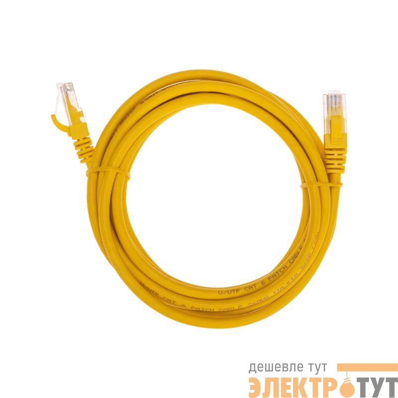 Патч-корд U/UTP CAT 6 RJ45-RJ45 26AWG LSZH желт. 3м Rexant 02-0295-3