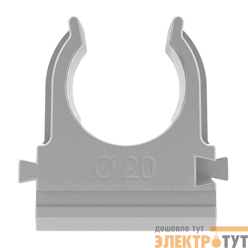 Держатель для труб (клипса) d20мм сер. TOKOV ELECTRIC TKE-LC-20-G