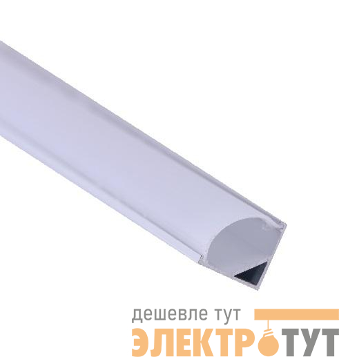 Профиль накладной угловой PAL 1616 L2000 в комплекте: 2 глухих заглушки; рассеив. матов.; 4 клипсы крепежных JazzWay 5049888