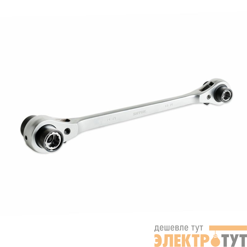 Ключ накидной трещоточный 8х10х12х13х14х17х19х21мм реверсивный (23712) SHTOK 376582