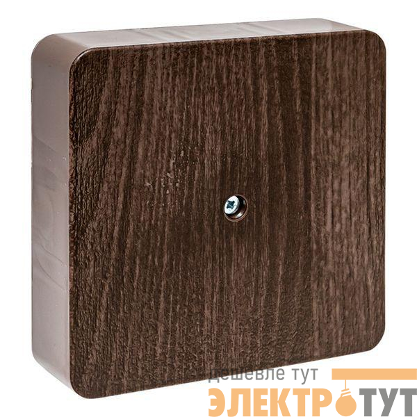 Коробка разветвительная КМР-030-032кг 100х100х28 с клеммником темн. дер. EKF plc-kmr-030-032kg-t