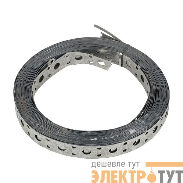 Лента монтажная перфорир. 20х0.55мм прямая (уп.10м) EKF lpmp20x0.55-10