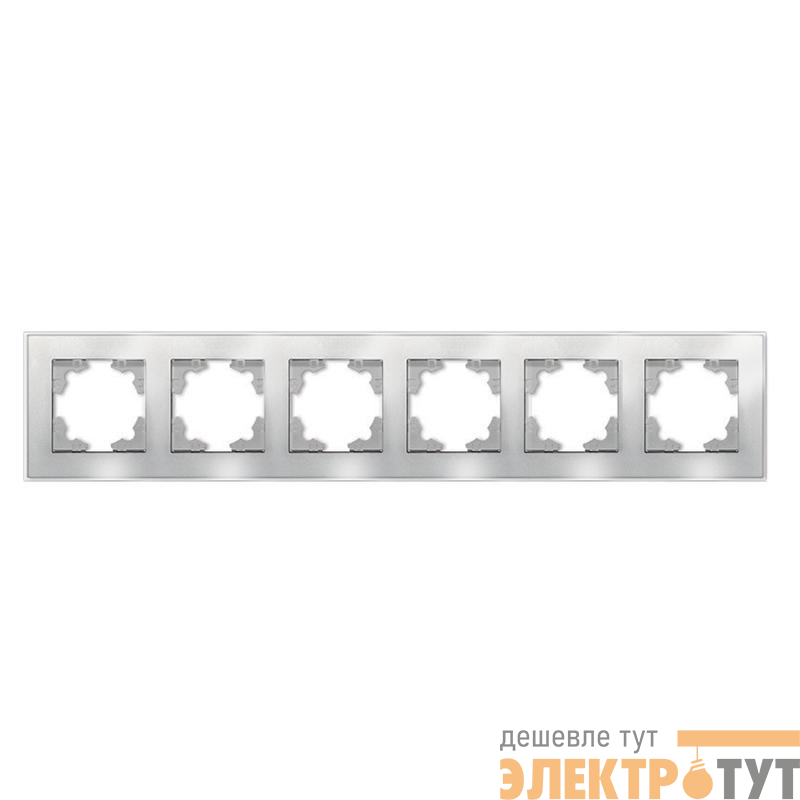 Рамка 6-м Афина стеклянная серебр. UNIVersal 2271