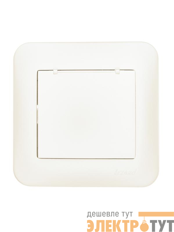 Розетка 1-м СП ASTI 16А IP20 с заземл. с крышкой термопласт в сборе жемчуж./бел. перламутр. LEZARD 7081-3030-123В