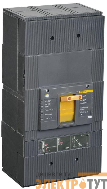 Выключатель автоматический 3п 1000А 50кА ВА 88-43 электр. расцеп. MP 211 KARAT IEK SVA61-3-1000