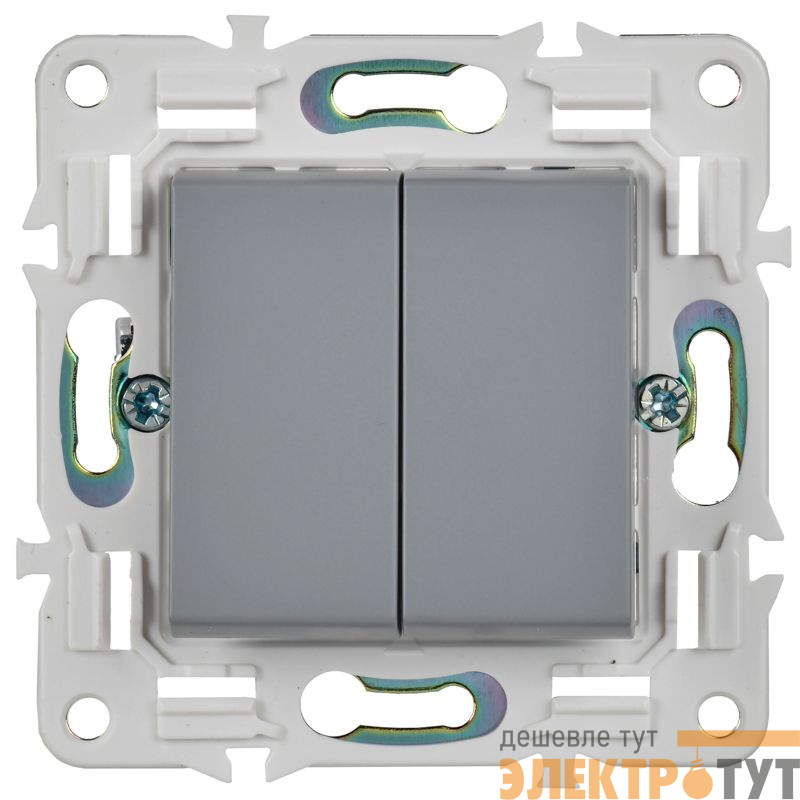 Выключатель перекрестный 2-кл. SKANDY 10А SK-V06Gr сер. IEK SK-V23-0-10-K03