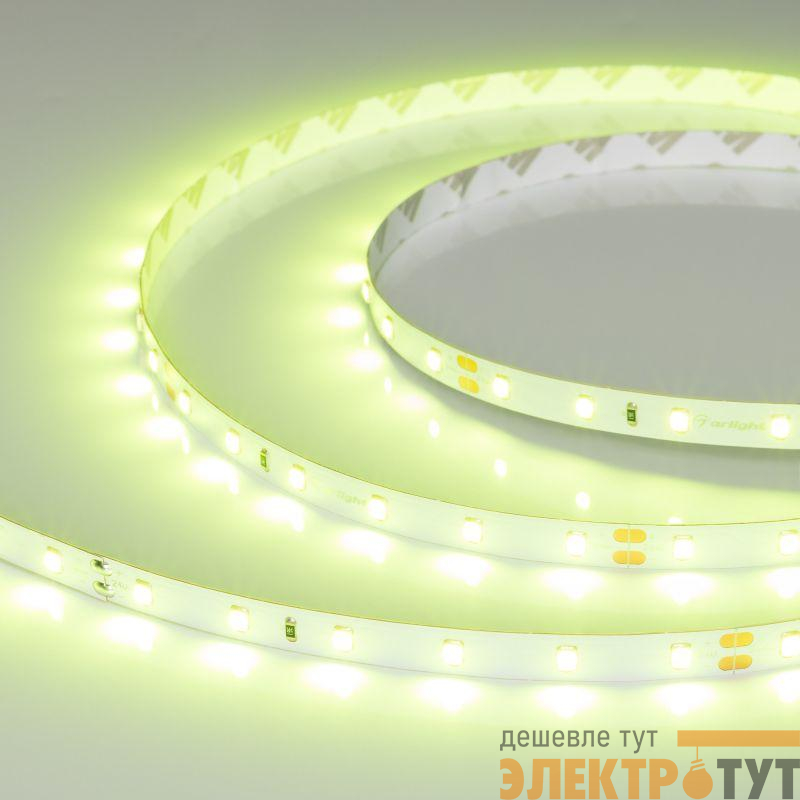 Лента светодиодная RT-A60-8mm 24В Spring Green 4.8Вт/м IP20 (уп.5м) Arlight 055382