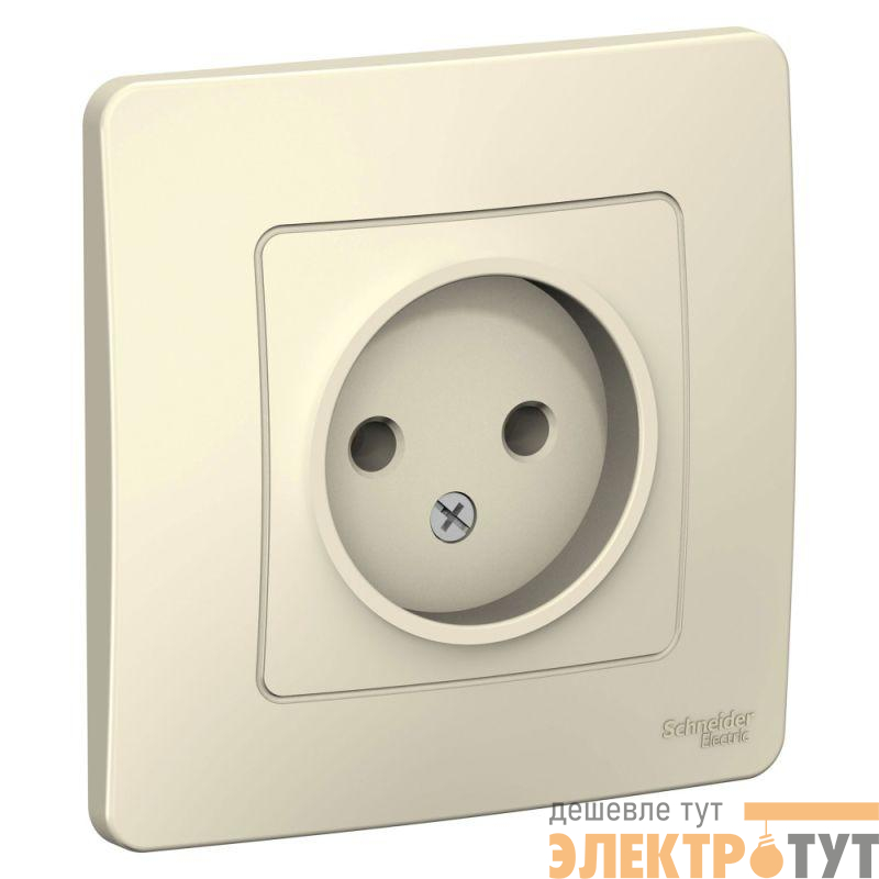 Розетка 1-м СП Blanca 16А IP20 250В без заземл. без защ. шторок молоч. SE BLNRS000012