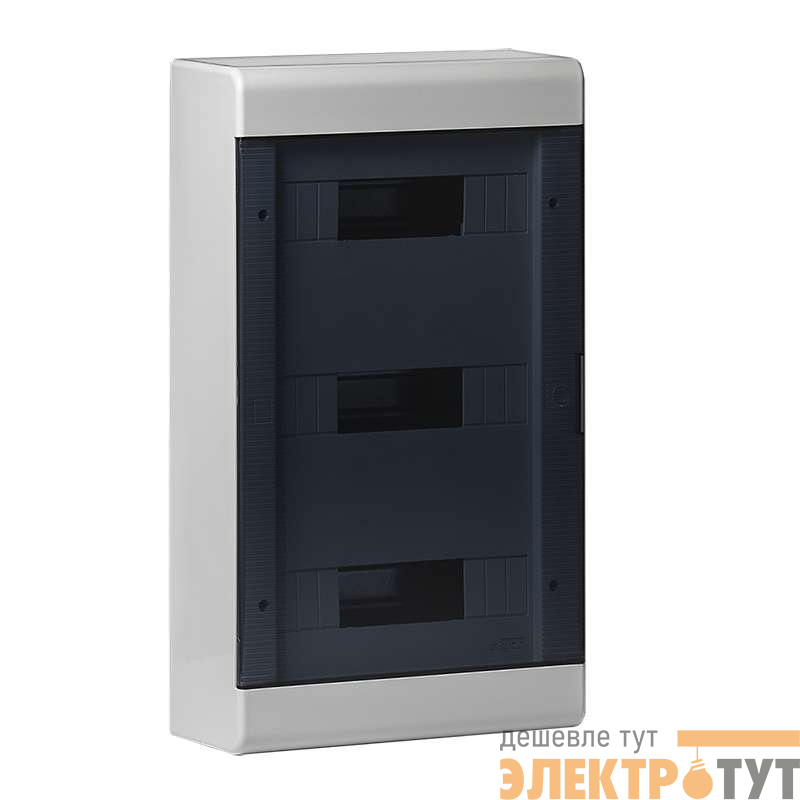 Щиток ОП Тусо 36мод. с прозр. двер. 520х303х117.5мм сер. Ruvinil 68036СП
