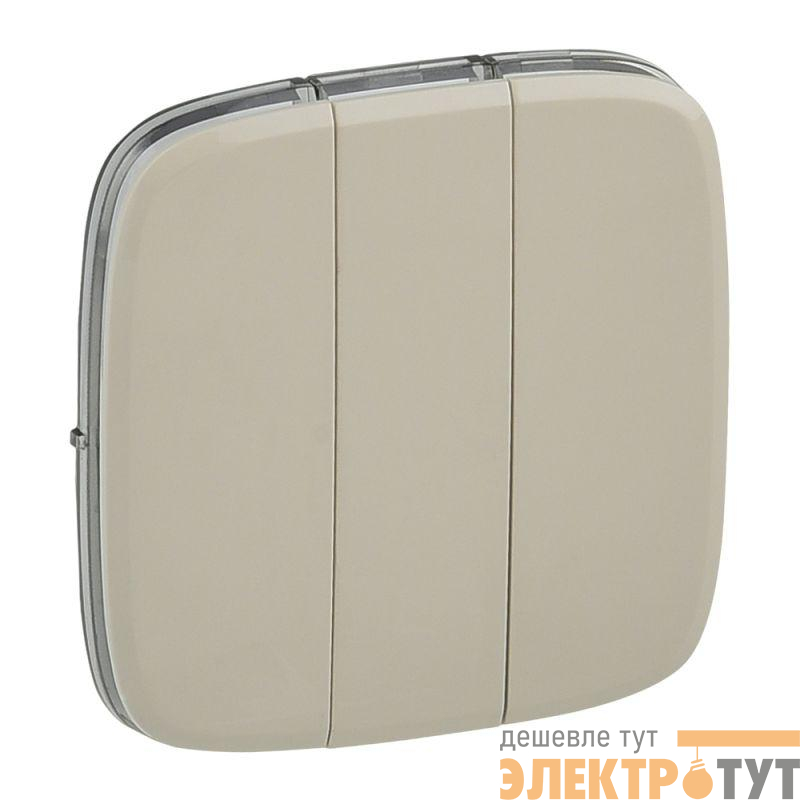 Панель лицевая Valena Allure для 3-кл. выкл. сл. кость Leg 755036